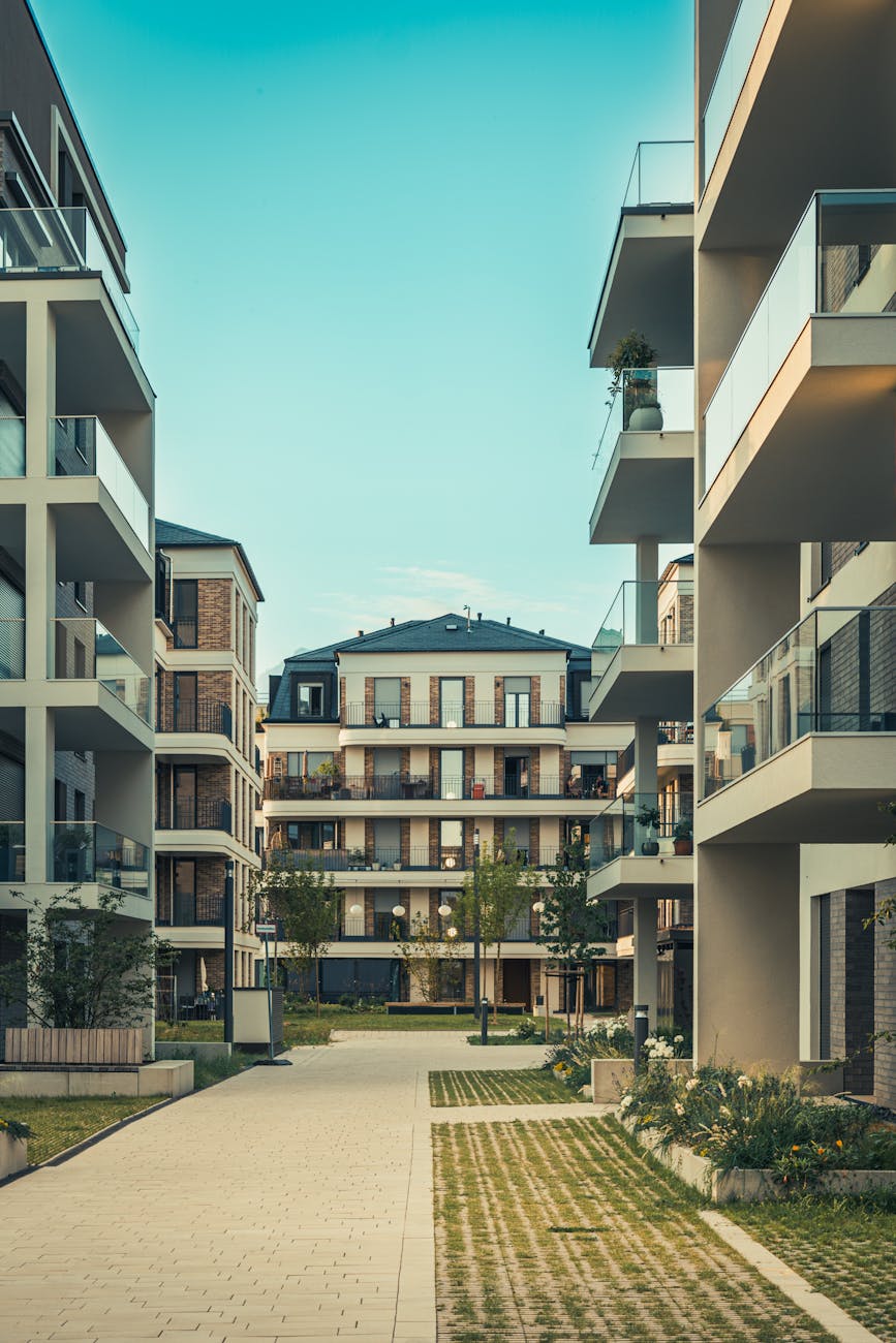Modern residential buildings in Spain