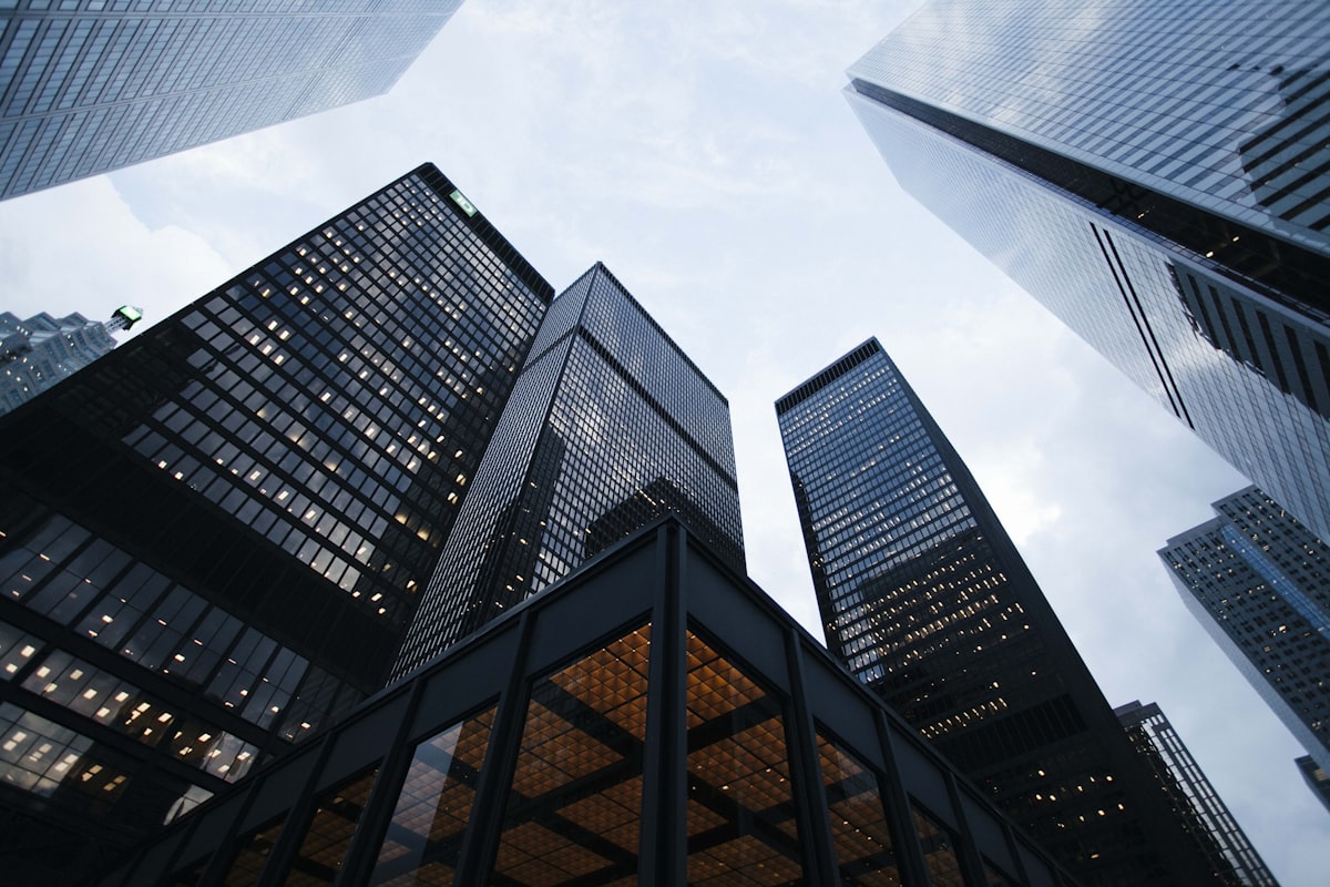 Office building in a business district